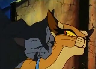 Toon fuck scene with several sexy-ass cats