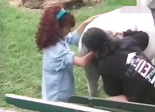 Impressive fisting session for a horse