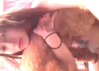 Genuinely stunning babe fucks a sexy dog