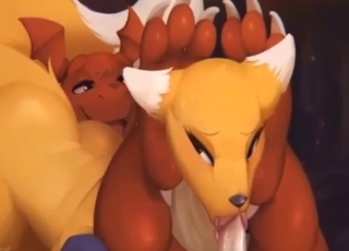 Foot fetish featured in a furry porn movie