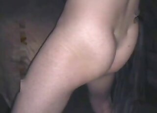 Zoo lover sticks his hard penis in a tight horse cunt