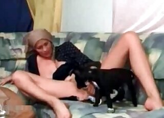 Tiny pet enjoying this perverted bestiality