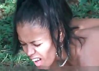 Black-haired Latina chick wants to get gaped hard